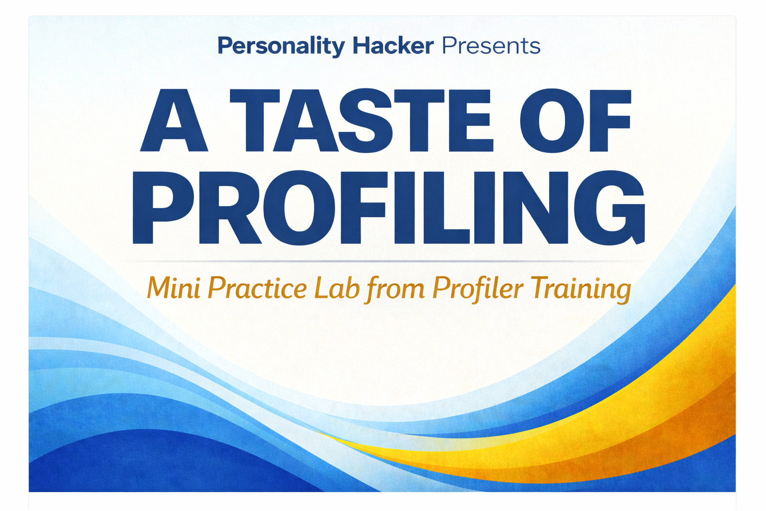 A Taste of Profiling: Mini Course and Practice Lab