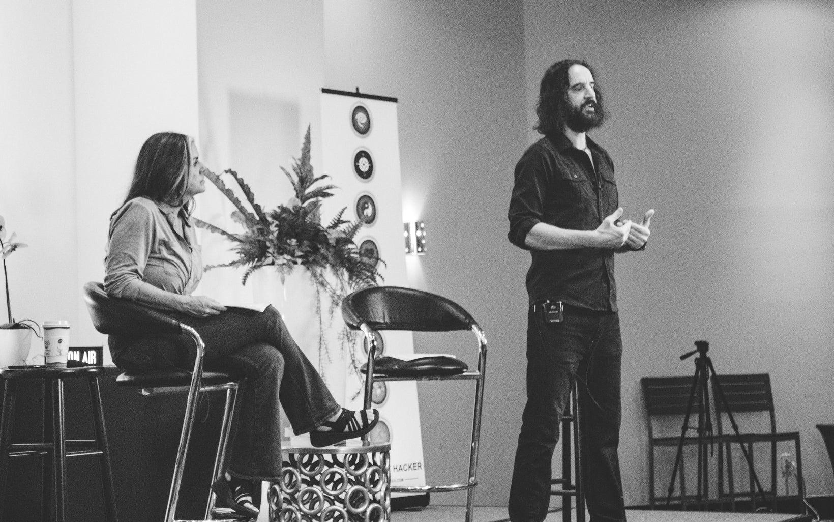 Joel and Antonia coaching live on stage