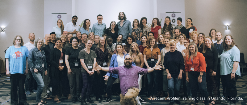 Joel and Antonia at Profiler Training live event